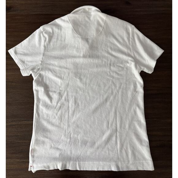 Orlebar Brown Terry Polo Shirt Men’s XXLarge White Pool Short Sleeve - Picture 10 of 10